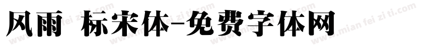 风雨 标宋体字体转换